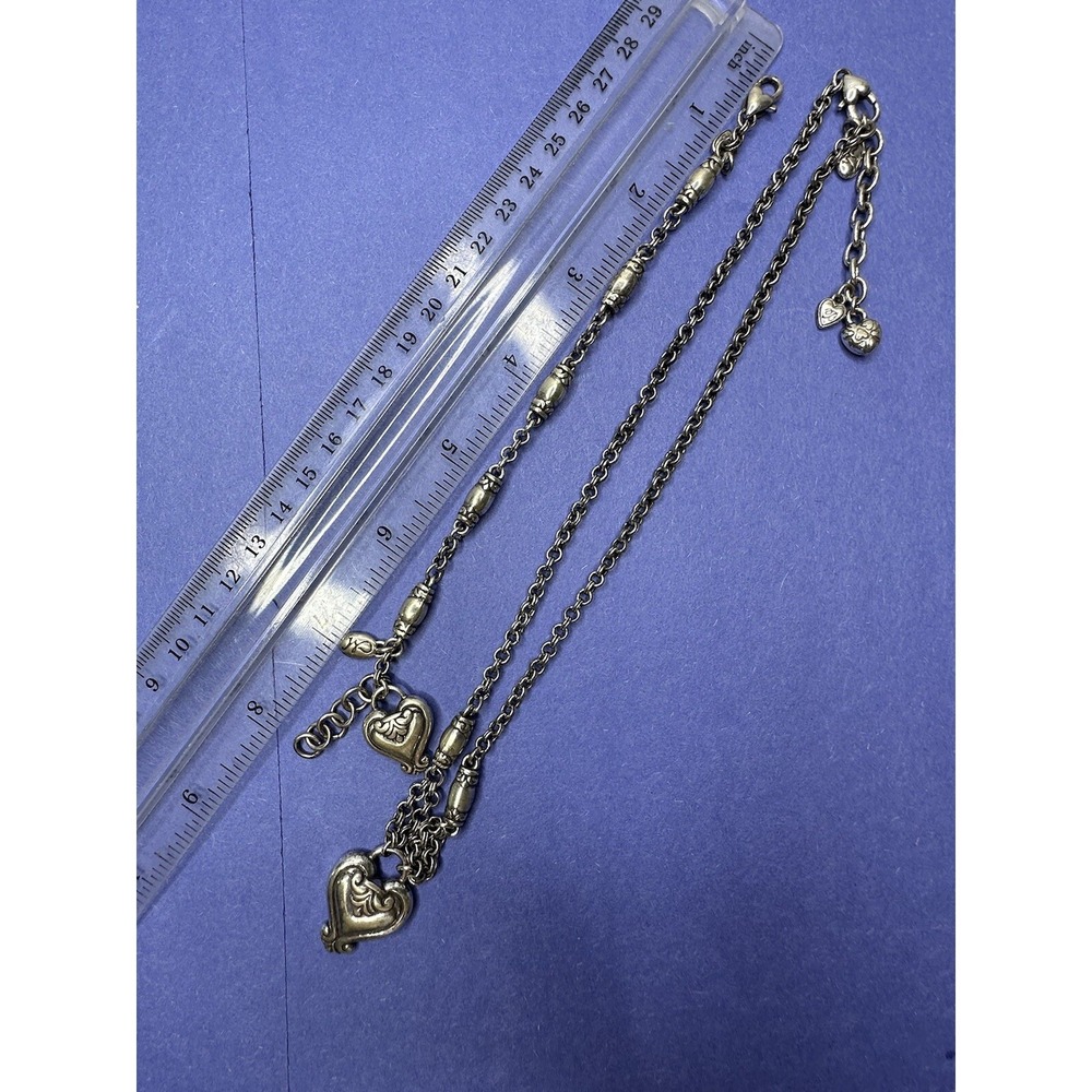 Brighton Necklace Bracelet Set Heart Creative Memories Silver Barrel Links - Picture 6 of 13